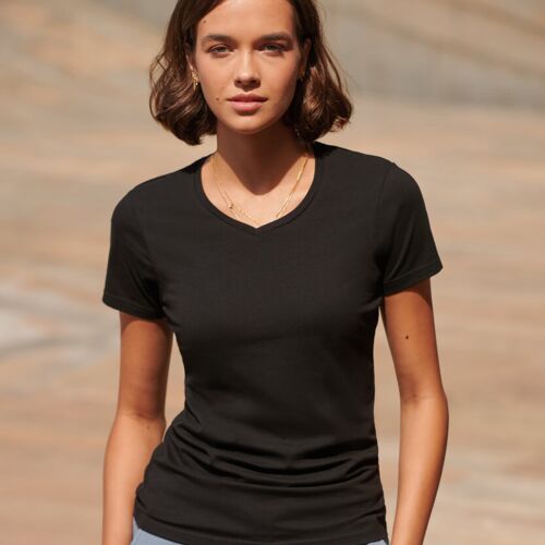 Feel good women's stretch v-neck t-shirt Thumbnail