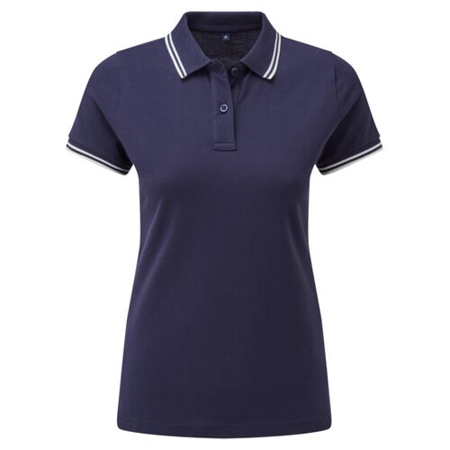 Womens tipped polo  Thumbnail